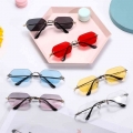 Vintage Summer metal Small frame Rectangle Sunglasses for Women Men Punk Gradient Colorful UV400 Rimless Cycling Sun Glasses|Cyc