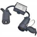 Trailer Light Converter Usa 7 Pin Blade Socket To Eur 7 Pin Round Plug Trailer Taillight Circuit Separation Connector