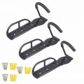 3 PCS Bike Bicycle Wall Stand Holder Mount Bicycle Mountain Bike Storage Wall Mounted Rack Stands Steel Wall Hanger Hook Bicycle