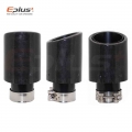 Car Glossy Carbon Fibre Exhaust System Muffler Pipe Tip Curl Universal Black Stainless Mufflers Decorations For Akrapovic - Muff