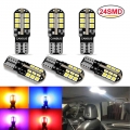 6pcs T10 W5w Led Bulb 194 168 24smd 3030 Chips Canbus Error Free 6000k Pure White Wedge Door Instrument Side Bulb Lamp 12v - Sig