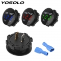 Yosolo Voltage Meter Tester Led Display For Car Auto Motorcycle Dc 12v-24v Mini Digital Voltmeter Ammeter - Volt Meters - Office