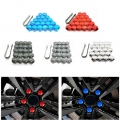 20pcs Car Wheel Nut Cap Protection Covers Anti Rust Auto Tire Bolt Gray, Silver, Red 17mm Head Wheel Screws With Removing Clip|N