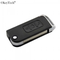 Okeytech Special For India Replacement Remote Key Shell Case Fob 3 Buttons Cover For Indian Mahindra Key No Logo -