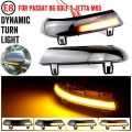 Black For Vw Golf 5 Gti V Mk5 Jetta Passat B5.5 B6 Sharan Superb Eos Car Led Dynamic Turn Signal Light Side Mirror Indicator - S