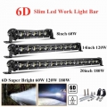 Super Bright 6d Lens 8" 14" 20" Inch 60w 120w 180w Led Work Light Bar 4x4 Offroad Led Work Light For Tractor Boat