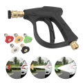 New Car High Pressure Water Gun 14mm M22 Socket 1/4" Quick Release Snow Foam Gun With 5pcs Soap Spray Nozzles Car Washer|Wa