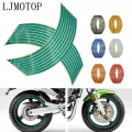 Motorcycle Wheel Sticker Motocross Reflective Decals Rim Tape Strip For Honda Black SpiRit PCX 125 150 CBR600F cb400 Hornet 250|