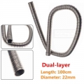 100cm Dual layer Car Truck Heater Exhaust Pipe 22mm Air Diesel Heater Exhaust Hose Tube Stainless Steel For Webasto Eberspacher|