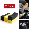 2Pcs Car Wheels Brush Sponge Cleaning Tire Wash Wipe Water Suction Sponge Pad Wax Polishing Tyre Brushes Auto Washing Tools|Spon