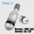 TPMS 17 Tire Valve For Audi Volkswagen Mercedes benz Aluminum TPMS Tire pressure sensor Valves Replacement M5|Valve Stems &