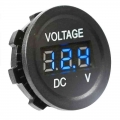 Round Waterproof Auto Boat Car Motorcycle Mini Digital Voltmeter Dc6v-30v Led Panel Volt Voltage Meter Tester Monitor Display -