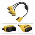 AUTOOL 50cm OBD2 Cable 1 to 3 Converter Adapter OBD2 splitter Y Cable J1962M to 3 J1962F splitter OBD2 Extension Cable|Car Diagn