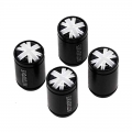 HAUSNN 4Pcs/Set England UK Flag Black Alloy Polish Car Wheel Tire Valve Caps Auto Tyre Air Stem Cap For MINI Land Rover Jaguar|V