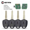 Keyyou 2 Buttons Remote Control Key Fob 433mhz With Id46 Chip For Mitsubishi Triton Pajero Outlander Asx Lancer Mit8 Lama - Car