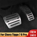 Auto Car Pedals Foot Accelerator Gas Fuel Brake Pad Plate Covers For Chery Tiggo 7 8 Pro Plus 2016 2020 2021 2022 Accessories