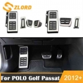 Stainless Steel Car Pedals For Volkswagen Vw Golf Gti Passat B8 Polo A05 6c Gp Fuel Brake Pedal Rest Foot Pedal Cover