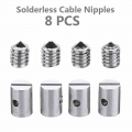 8pcs Metal Solderless Cable Nipples 5mm Throttle Choke With Screw For Motorcycle Scooter Quad Mower Car Styling Tool|Levers, Rop