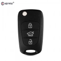 Keyyou For Hyundai Avante I30 Ix35 Kia K2 K5 Sorento Sportage 3 Buttons Flip Folding Remote Car Key Shell Cover Case - Car Key -