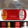 Taillight Car Truck Tail Light 12V Rear Stop Brake Lights 32LED 1Pc Waterproof Signal Indicator For Trailer Lorry|Truck Light Sy