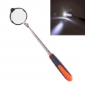 1pcs Adjustable Repair Vehicle Chassis Telescopic Inspection Mirror with LED Light 55mm|Endoscope & Flaw Detection Tool| -