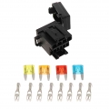 Universal 4 Way Blade Fuse Holder Box With Spade Terminals And Fuse For Truck, RV, Boat, Trailer|Fuses| - ebikpro.com