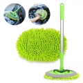 2 in 1 Car Washing Tool Long Handle Chenille Cleaning Broom Wash Brush Car Telescoping Cleaning Brush Mop Auto Accessories|Spong