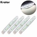 Krator 4PCS White 24V 9 LED Side Marker Light for Trailer Truck Boat BUS Indicator RV Lamp Waterproof|Truck Light System| - Of