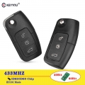 KEYYOU 433MHz 4D63/4D60 Chip Flip Remote Control Car Key For Ford Focus 3 2 Mondeo Fiesta Key Fob Case 3 Button 80/40 Bit|Car Ke