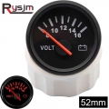 52mm Volt Meter Marine Auto Voltmeter Universal 8-16v Waterproof Gauge For Motorcycle Car Boat Automobile With Red Backlight 12v