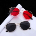 Small Square Sunglases Hexagon Sunglasses Women Brand Designer Men Metal Frame Driving Fishing Glasses Uv400 Cool Beach Glasses