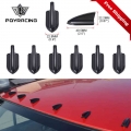 UV protected & weatherproof 6pcs Black Car EVO Style PP Roof Shark Fins Spoiler Wing Kit Vortex Generator PQY WSS11|Spoilers