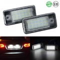 2pcs Canbus Car License Plate Light Led White Rear License Tag Lights Direct Replacement 2 Year Warranty For Audi A3 8p A4 B6 B7