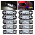 10PCS White LED Marker Lights Trailer Lights LED 24v Truck Trailer LED Lighting Side Marker Light For Trucks|Truck Light System|