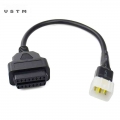 6 To 16 Pin Motorcycle OBD2 Adapters Diagnostic Tools OBD Connectors Extension Cable For BENELLI Autocycle Wholesale price|Car D