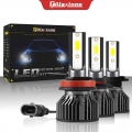 Galaxinno H7 Led Car Lights H11 H1 9005HB3 Headlight 9006 H4 H9 Auto Fog Lamp 48W 6000K White 12000LM 12V Ultra Bright Bulb 2Pcs