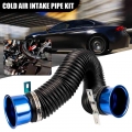 76MM Universal Car Modification Tube With Connector & Braket Feed Hose Pipe Cold Air Ducting Air Intake Pipe|Air Intakes|