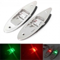 2pcs Universal Lights For Boat Led Navigation Lights Red Green Waterproof Marine For Boat Side Marker Navigation Mount Light - M