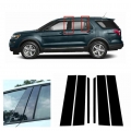 6pcs Gloss Black Pillar Post Cover Door Trim Fit For Ford Explorer 2011-2019 Window Stickers - Lift Kits & Parts - Officemat