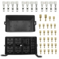 Universal DC 12V Car Marine 6 Way Relay+ 6 Slot Blade Fuse Holder Box Block Car Accessories| | - ebikpro.com