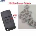 5pcs/lot 16x16mm Car Key Shell Square Emblem Symbol Sticker For Peugeot For Citroen - Car Key - ebikpro.com