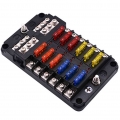 Car Boat Fuse Box Holder 12 Way Blade Fuse Holder with LED Indicator Light Car Truck Vehicle Marine Boat Yacht RV Accessories|Fu