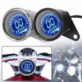 LEEPEE Motorcycle Digital Speedometer LED LCD Tachometer Indicator Fuel Meter Retro LCD Odometer Scooter ATV Meter Universal|Ins