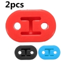 2pcs 2 Holes Diameter 11mm Universal Car Rubber Exhaust Tail Pipe Mount Brackets Hanger Insulator - Hangers, Clamps & Flange