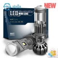 Stella H7/h4 Led Motorcycle/car Headlight Mini Lens Projector 3000k 4300k 6000k 8000k Super Turbo Led With Lens H7 Bulb Headlamp