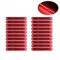 20pcs Red Side Marker Light 9LED Tail Light Bus Trailer Truck 24V LED Lights Waterproof LED Indicator Parking Light|Truck Light