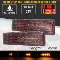 2PCS 24V Dynamic LED Car Truck Tail Light Turn Signal Rear Brake Lights Reverse Signal Lamp Trailer Lorry Bus Camper Caravans|Tr