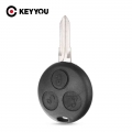 KEYYOU DIY For Benz SMART Fortwo For Mercedes Benz Replacement Remote Auto Car Key Case Fob Case 3 Buttons With Blade|Car Key|