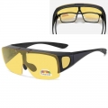 Myopia Cover Sunglasses Discoloration And Polarized Sunglasses Night Vision Yellow Driving Glasses - Cycling Sunglasses - Office