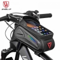 WHeeL UP Bike Bag Waterproof Cycling Top Front Tube Frame Bag Large Capacity MTB Road Bicycle 7 In Phone Bag Bicycle Accessories